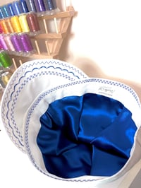 Blue Satin Cap 