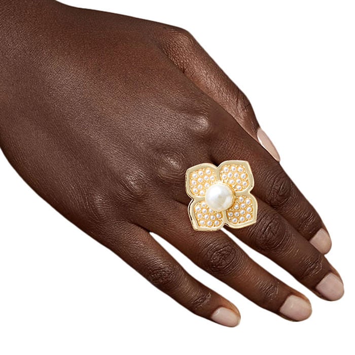 Image of Pearl Flower Bomb Ring