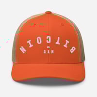 Image 1 of Birdflip® orange upside mesh trucker hat