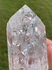 Image 12 of Crackle Quartz Crystal Point With Rainbows #1452