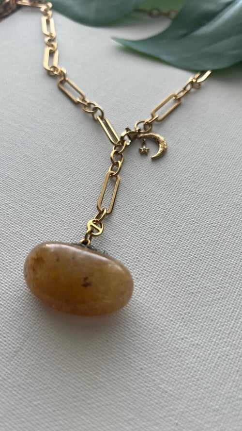 Image of SALA • Citrine Crystal Lariat Necklace
