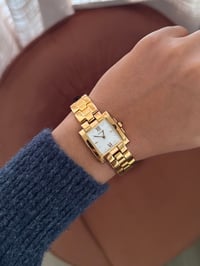 Image 2 of Vintage 18K Gold Pulsar By SEIKO White Dial ✨NEW IN BOX✨