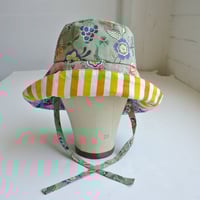 Image 3 of Reworked Sun Hat 40S Floral Fabric M