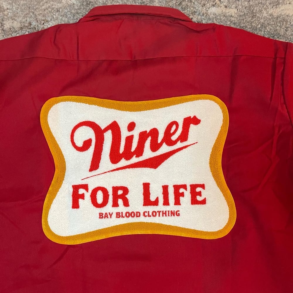 Image of Niner For Life Dickies Work Shirt (red)