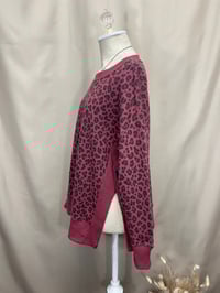 Image 2 of 90 DEGREE by reflex plum burgundy leopard sweatshirt 