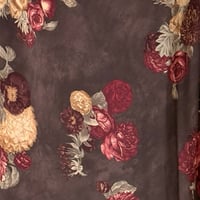 Image 5 of Vintage 90s Moody Brown Floral Maxi Skirt - Size 10 Made in Italy 