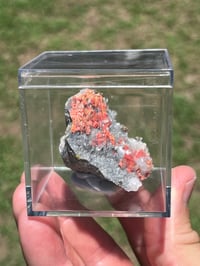 Image 7 of Realgar & Fine Quartz Points Specimen #2504