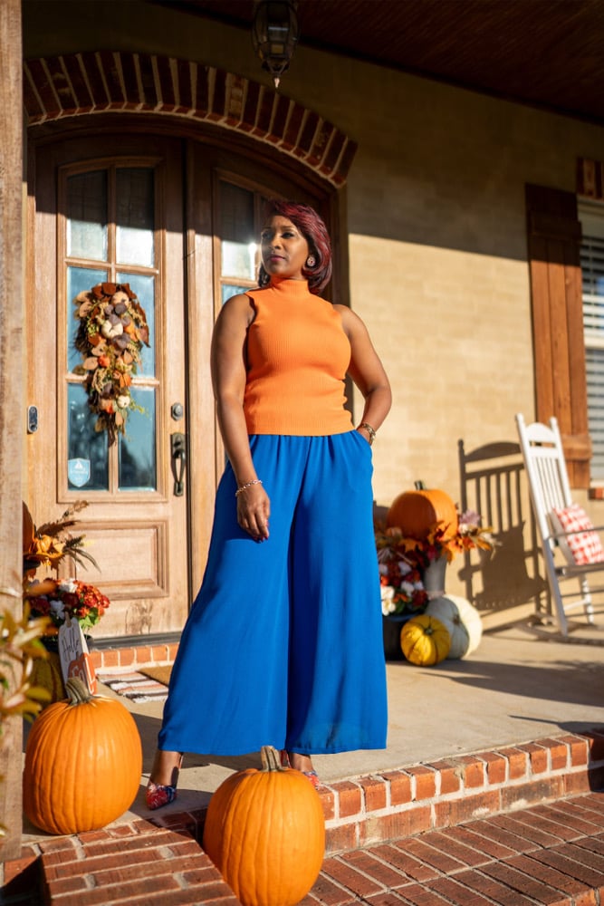 Image of Crinkled Wide Pants w/Pockets