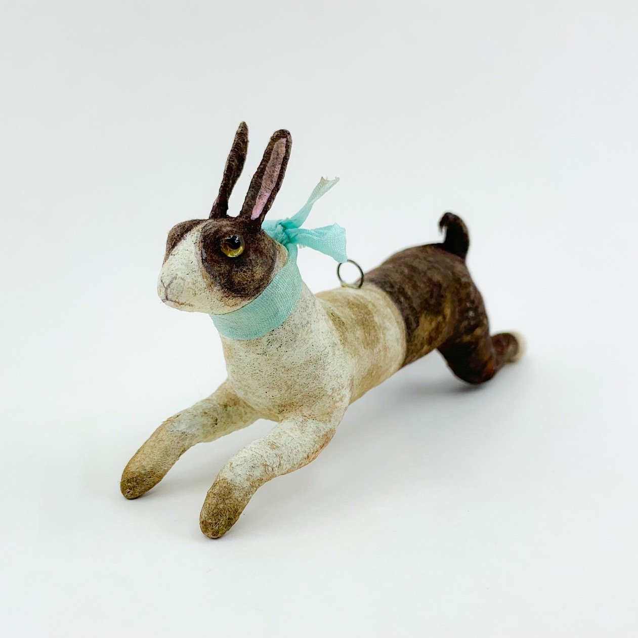 X Large Folk Art Leaping Rabbit | Spun Cotton Ornament Co.