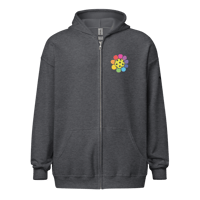 Image 2 of PickleFlower Power Unisex Heavy Blend Zip Hoodie