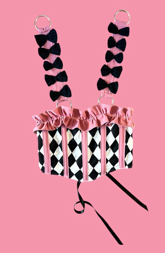 Image of Checkered corset with Pink