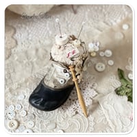 Image 3 of Reserved for R - Handmade vintage boot pin cusion