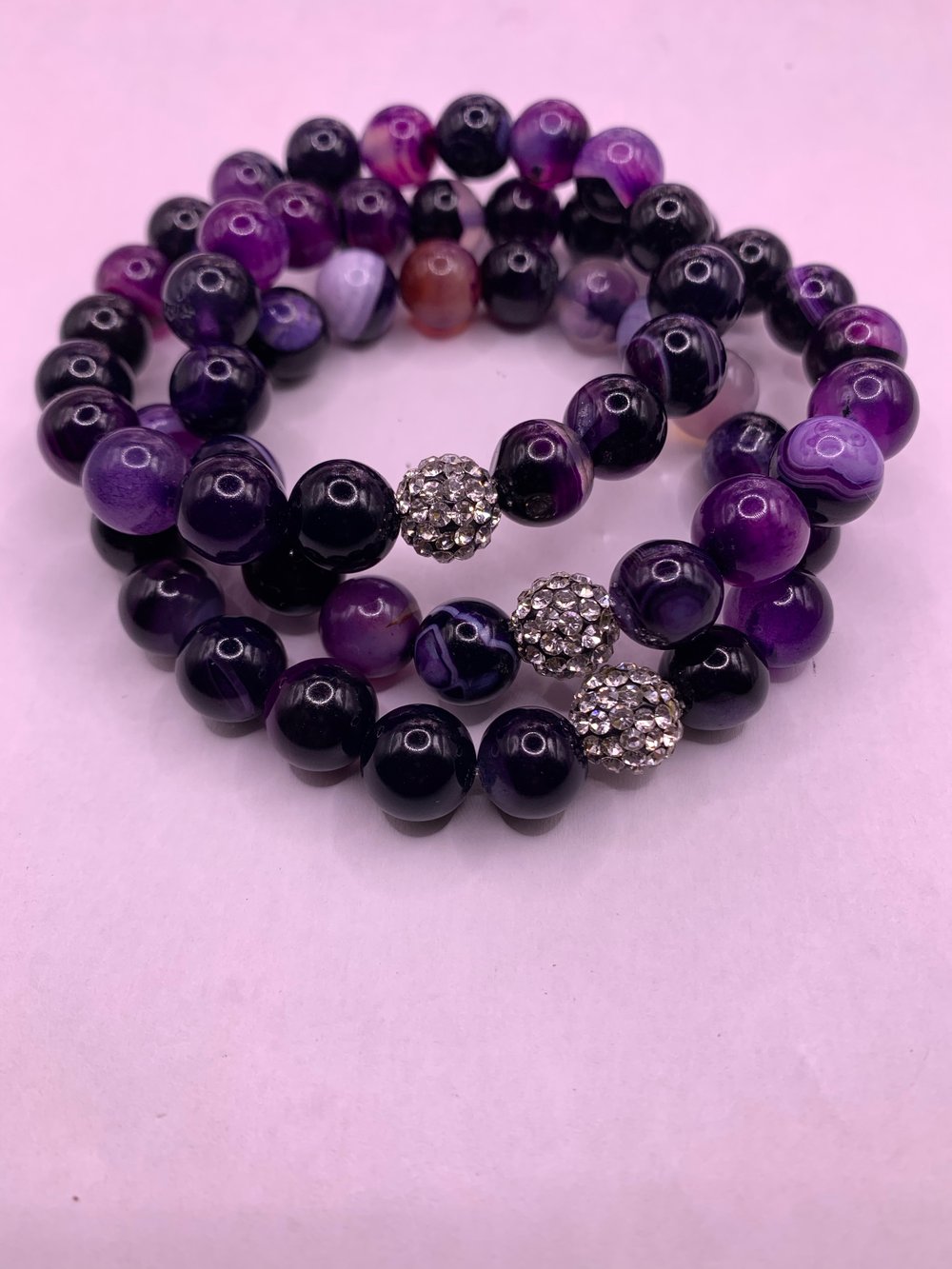 Image of The Raven Beaded Bracelet (2pc Set )