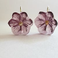 Image 5 of  Amethyst Flower Earrings