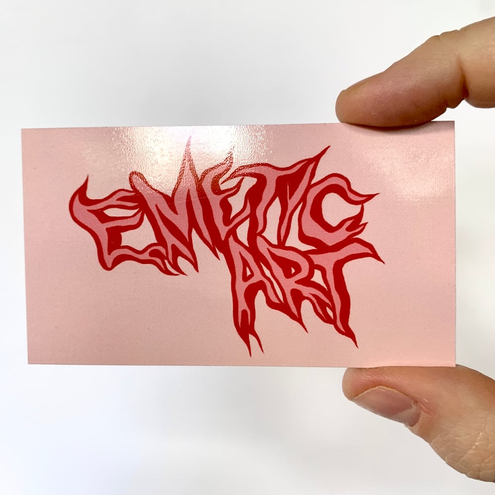 Emetic Art Pink/red Logo Magnet 