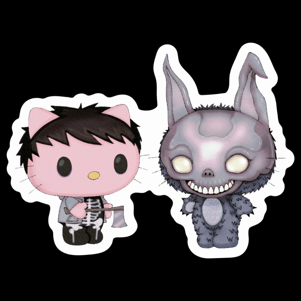 Image of donnie darko kitty sticker