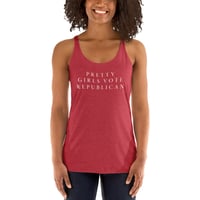 Image 1 of Pretty Girls Vote Republican Shirt Women's Racerback Tank
