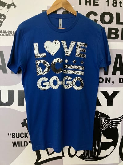 Image of LOVE DC GOGO "Black Ink" Blue T-shirt