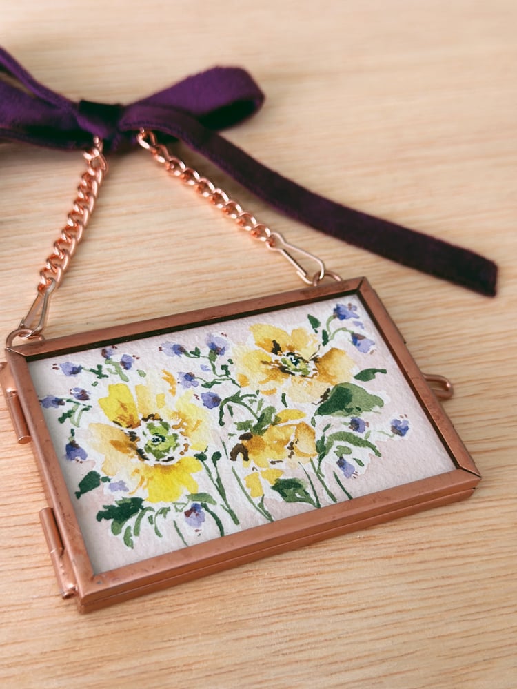 Image of Yellow Poppies - Heirloom Watercolor Ornament