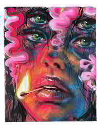 Image 1 of “BY MATCH AND NEON LIGHTS” ORIGINAL PAINTING BY NIKITA ROSALIND