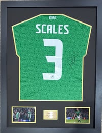 Signed Framed Liam Scales Ireland Shirt