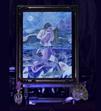 Image 1 of Feeding Frenzy Original Watercolor Painting 