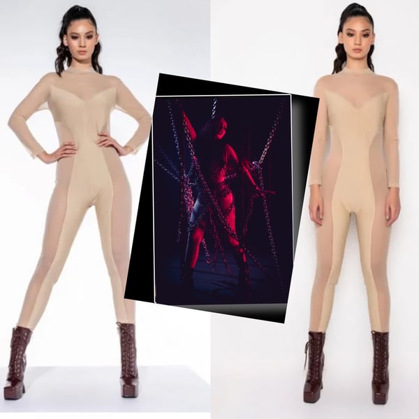 Image of Nude bodysuit from chain scene in Hurts Like Hell 