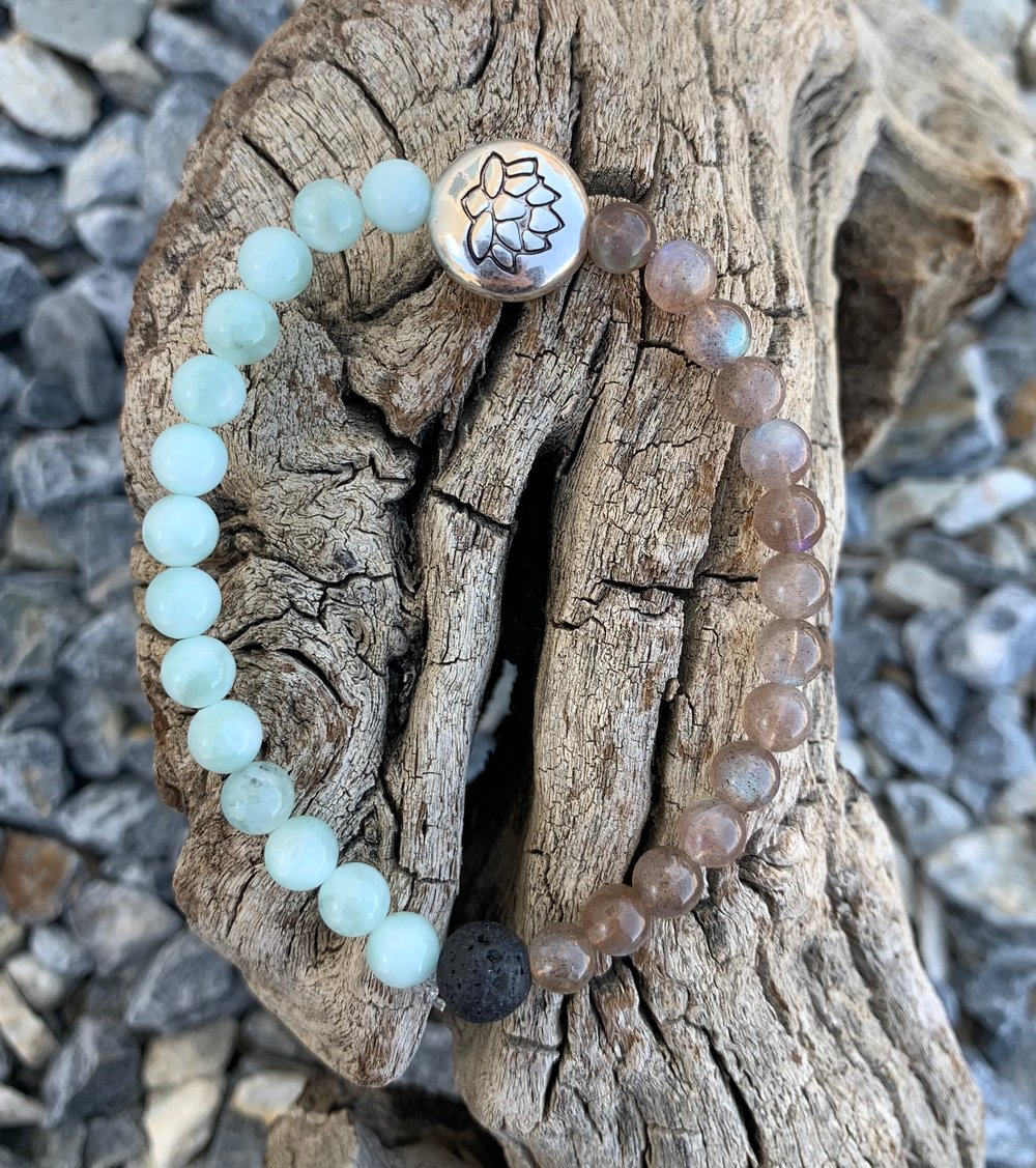 Image of Reiki Charged Lava Lotus Bracelet