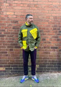 Image 2 of Slanted Pocket Hooded Safari Jacket