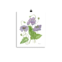 Image 7 of Gray Poppies-Poster Print 
