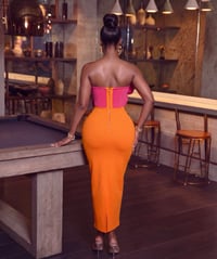Image 4 of Halle sunset bandage dress