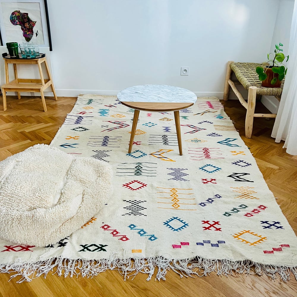 Image of TAPIS BERBERE Kilim "Atlas " 100% Laine