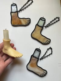 Image 5 of Stained glass good luck charm: footcandle