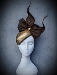 Image 1 of 'Bowie hugger' in Gold and Chocolate 