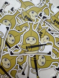 Image 1 of Flying microtonal Banana man 3” sticker