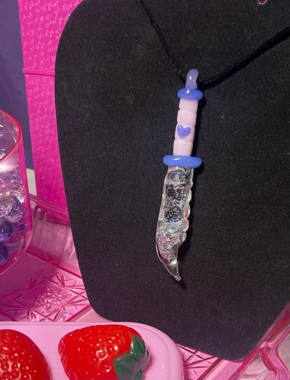 Image of Glitter Bowie Knife Pendant Tool