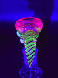 Image 3 of UV Reactive 14mm Slide With Horn 