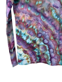 Image 9 of S Ladies Long-Sleeve Stretch Tee in Prism Agate Ice Dye