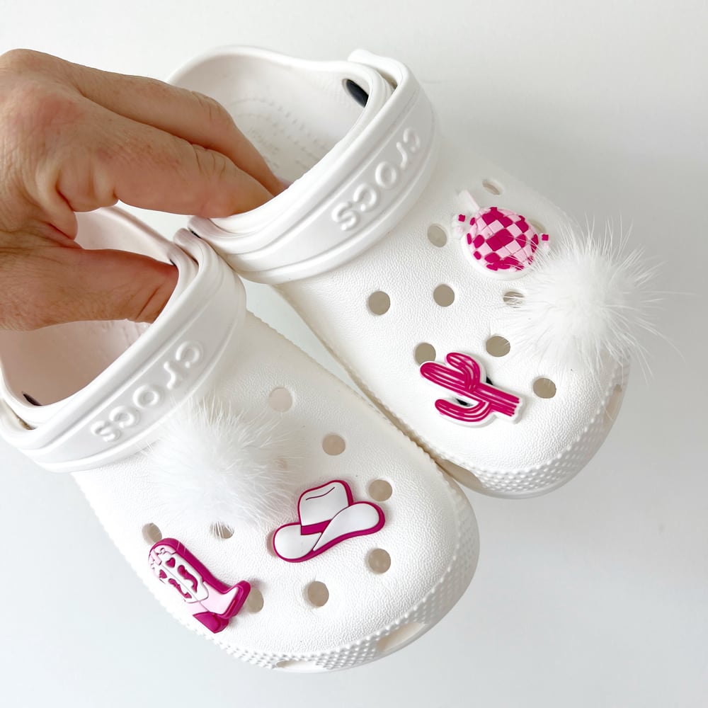 Image of Disco Cowgirl Croc Charm (Set of 4)