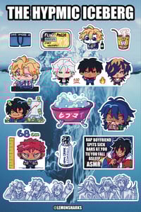 5 x 7" Hypnosis Microphone Iceberg Stickersheet