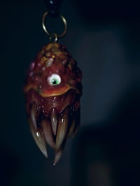 Image 10 of Little Monster Toothy pendant, OOAK,