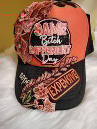 Image 1 of HOT PINK 🩷 AND BLACK JUNK HAT