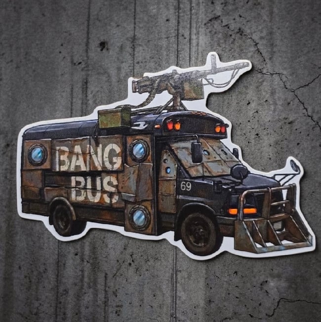 466. BANG BUS STICKER 