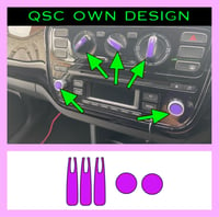 X5 Vw Up! Radio/air Switch Button Overlay Stickers 