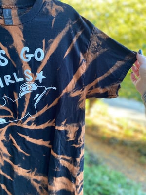 Image of LARGE Lets Go Girls Orca Bleach Dye Shirt 1