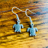 Image 2 of Set of 5 turtle silver plates earrings