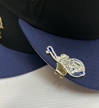 Image 5 of New Era 59Fifty Black Navy Gold w/ H-Town Legends Blip included 