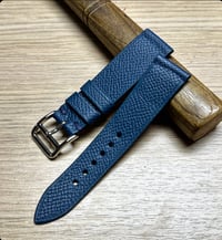 Image 1 of Light Blue French Grained Calfskin Watch Strap