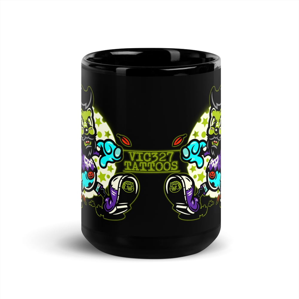 Black Glossy Mug- FRANKY VIC