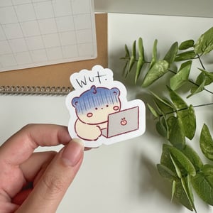 Image of Wut. Poof Waterproof Sticker